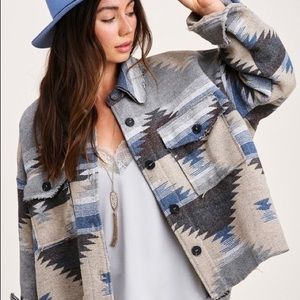 La Miel Eldora Aztec Shacket